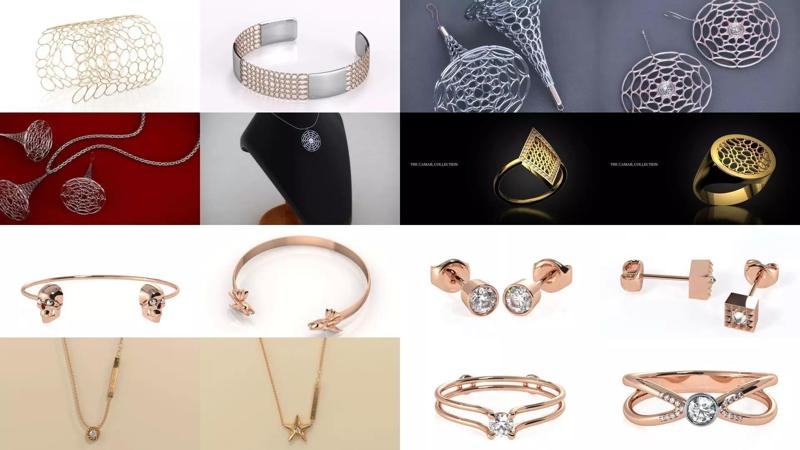 Modern and Fashionable Jewelry 3D Model Collection