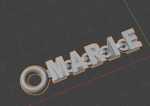 llavero flexible con nombre de marie