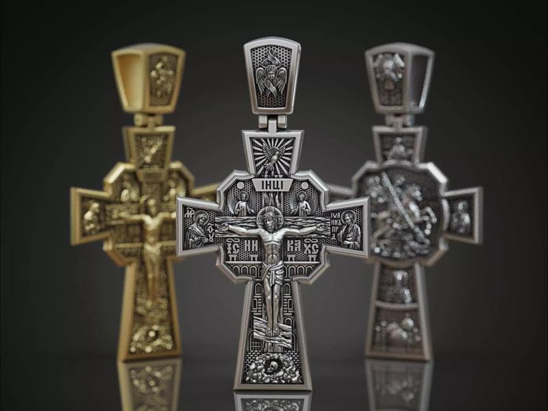 Orthodox church cross saints crucifixion