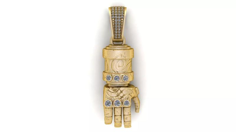 ROBOT HAND PENDANT 3D PRINTABLE MODEL
