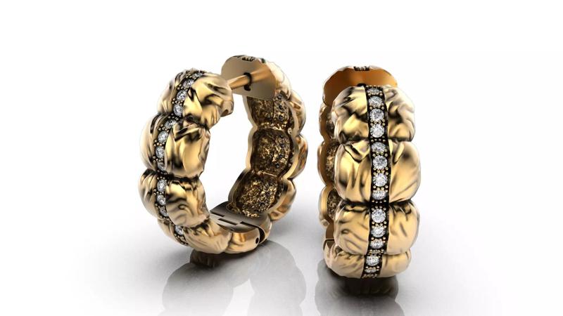 Diamond Down Jacket Earring E25