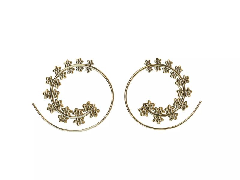 designer spiral earwire earrings