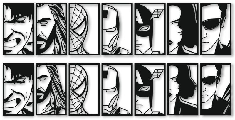 Super heroes- laser cut vectors