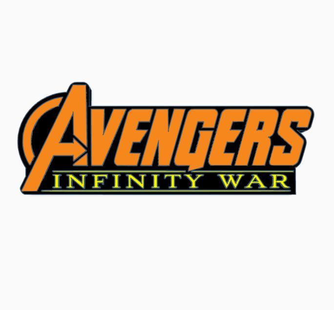 AVENGERS - INFINITY WAR Logo Display by MANIACMANCAVE3D