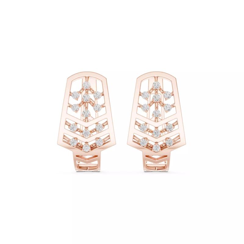 Diamond Hoops Earrings 3dm stl renders animation videos details