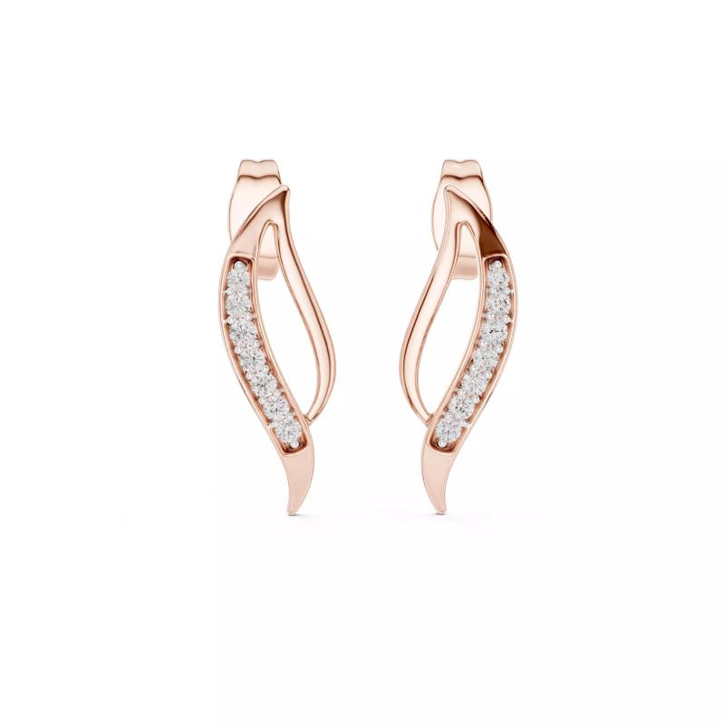 Diamond Studs Earrings 3dm stl renders details 360 animation