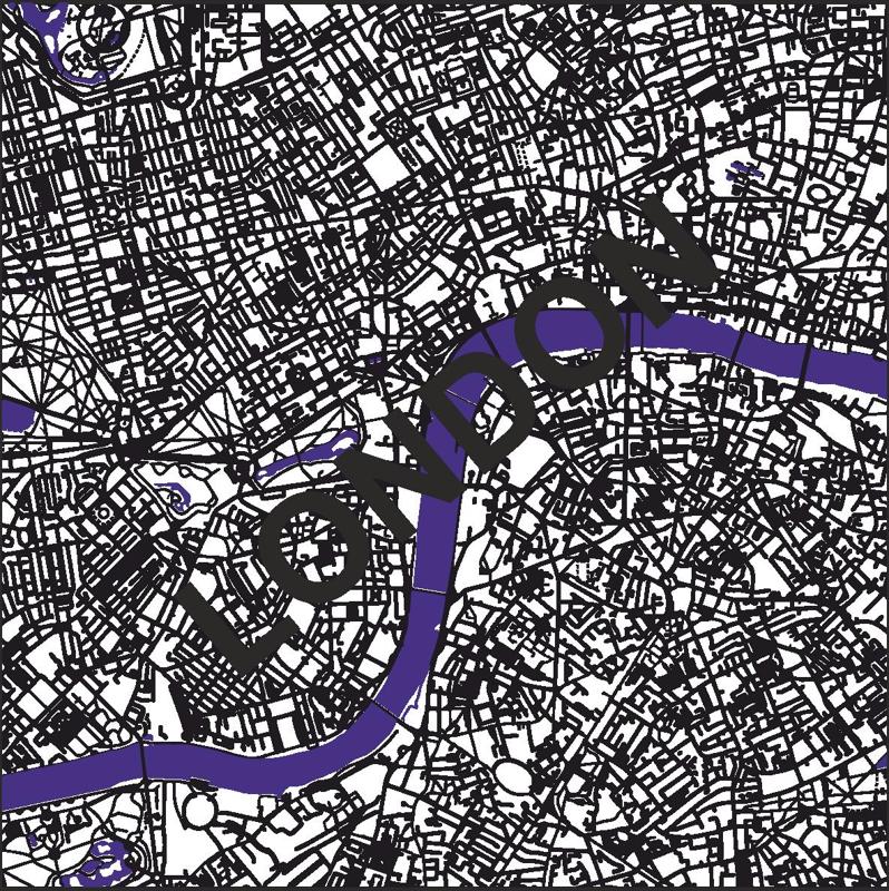 London citymap vector Laser engraving