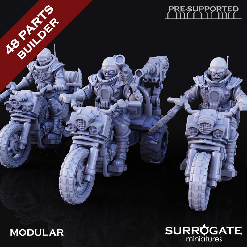 Biohackers Bioriders, Surrogate Miniatures October 2023 Vehicle Unit Release 3D File Logo  3D