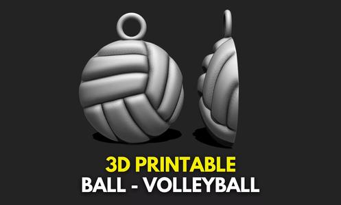Ball Volleyball Pendant Medal - 3D STL File for 3D Printing