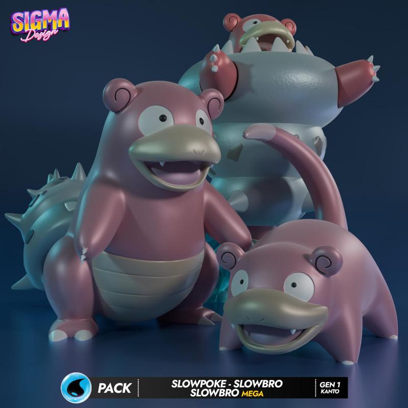 pack - slowpoke slowbro mega slowbro