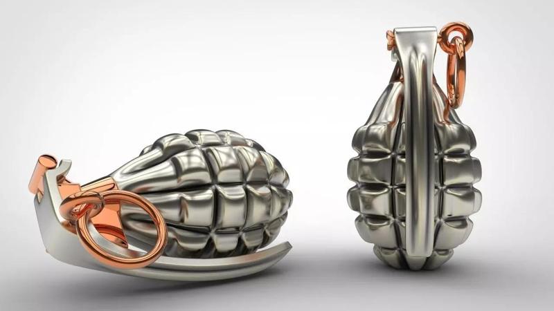 Grenade 3d print model weapon model for print stl 3dm file