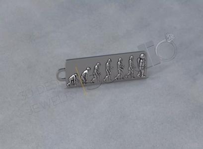 Beautiful detailed evolution pendant 3d model
