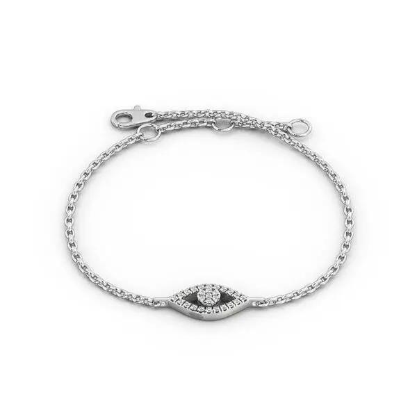 stl file evil eye bracelet with diamonds