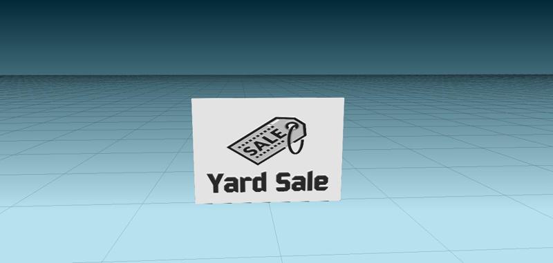 tpu-Yard sale sign #2 rubber stamp pad
