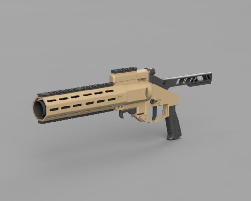 Airsoft single shot grenade laucher