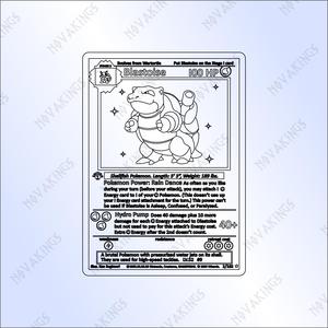 Blastoise Pokemon Card Vector SVG PDF DXF Laser Cutter File