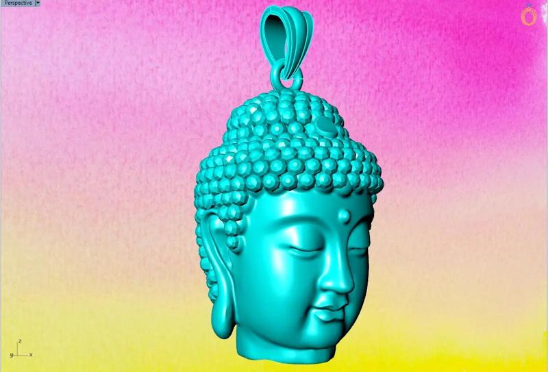 Amitabha Buddha Pendant - Adida Buddha pendant - Buddha head