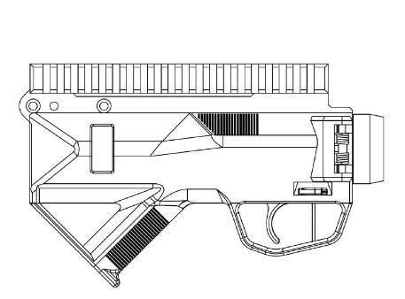 Airsoft bullpup 40mm grenade launcher
