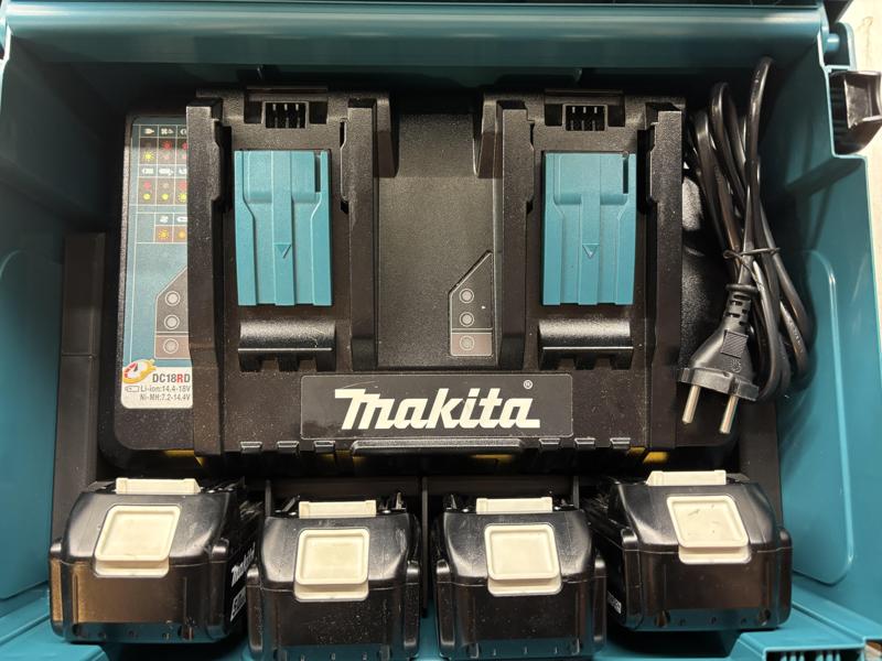 Background for charger and battery Makita