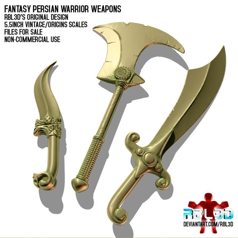 Fantasy Persian Warrior Weapons (motu compatible)