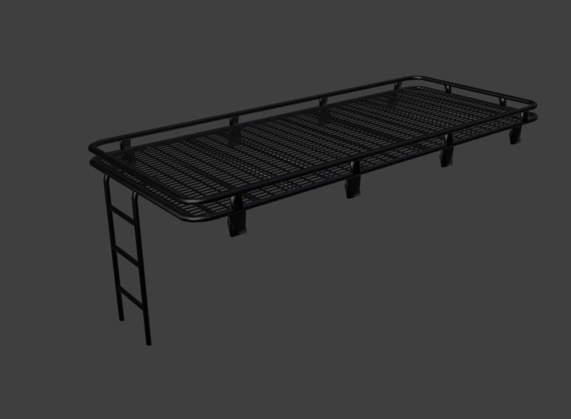 RC CAR ROOF RACK 003 3D PRINT STL