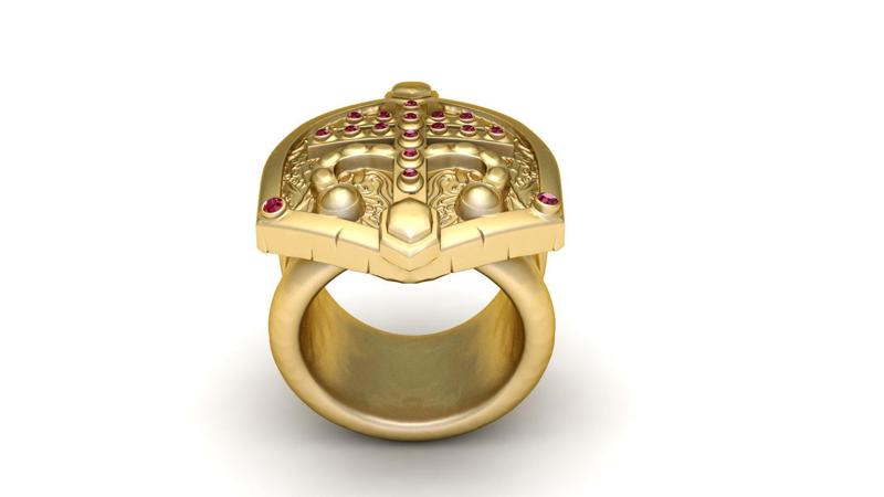 Crimson Cross Knight Ring