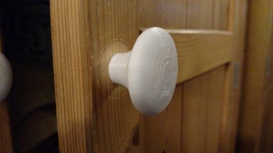 Cabinet knob with nut