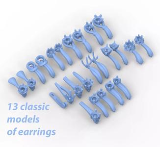 101215 Pack of 13 classic earrings