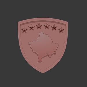 Kosovo emblem (coat of arms) 3d relief .stl file