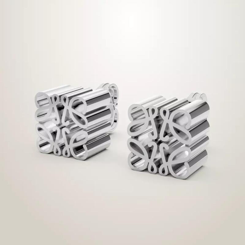 LOEWE Anagram stud earrings in sterling silver