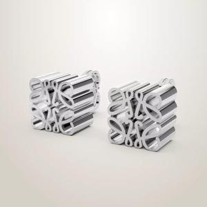 LOEWE Anagram stud earrings in sterling silver
