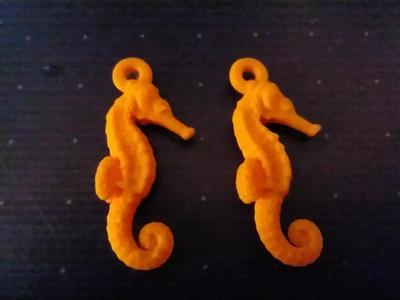 Seahorse earrings - Printer ready