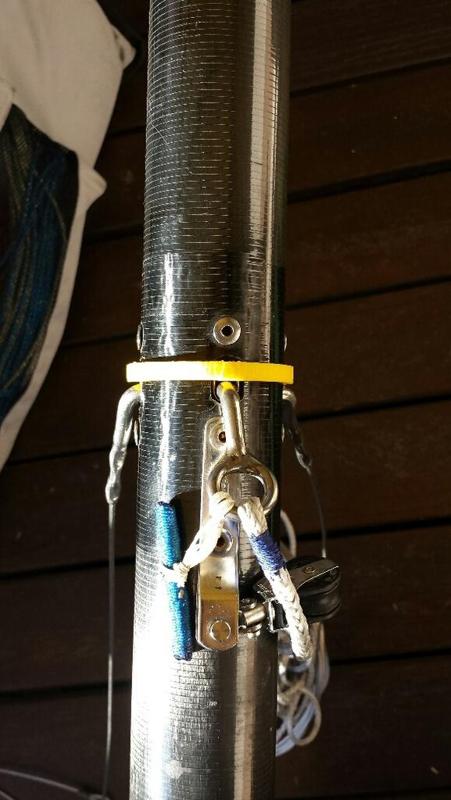 Clips pour mat de Weta (pour tenir les haubants lors du matage)