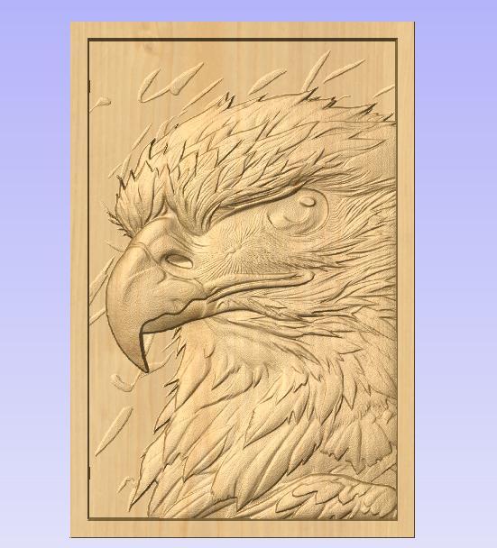 Majestic Eagle – 3D Relief STL for CNC Carving