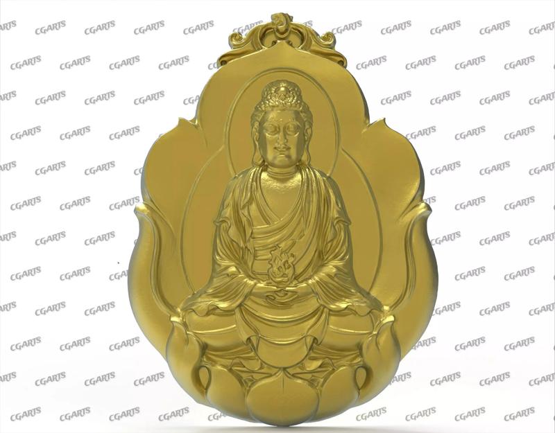 God luck Buddhism necklace gold Buddha