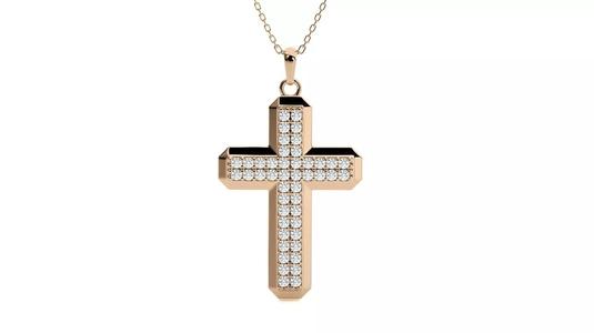 Jesus Holy Cross Pendant 3dm stl renders details