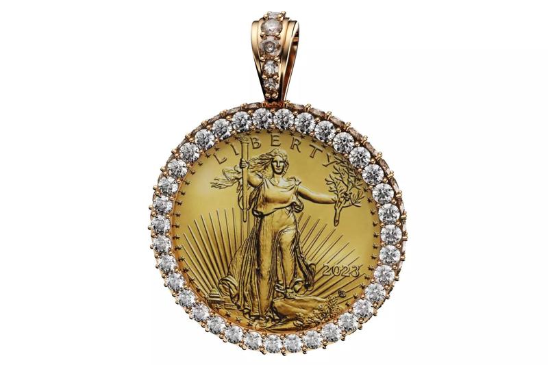 quarter oz gold eagle 10 dollar diamond frame mount