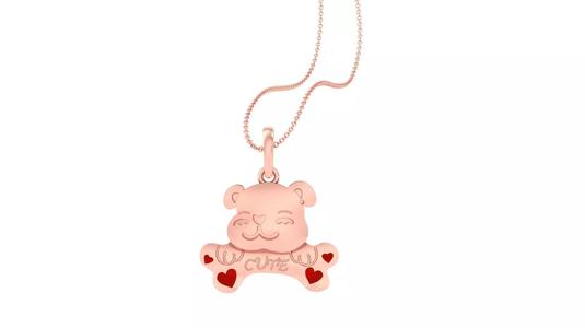 Puppy Bone Cute Light Weight Kids Pendant Necklace Charms 3dm