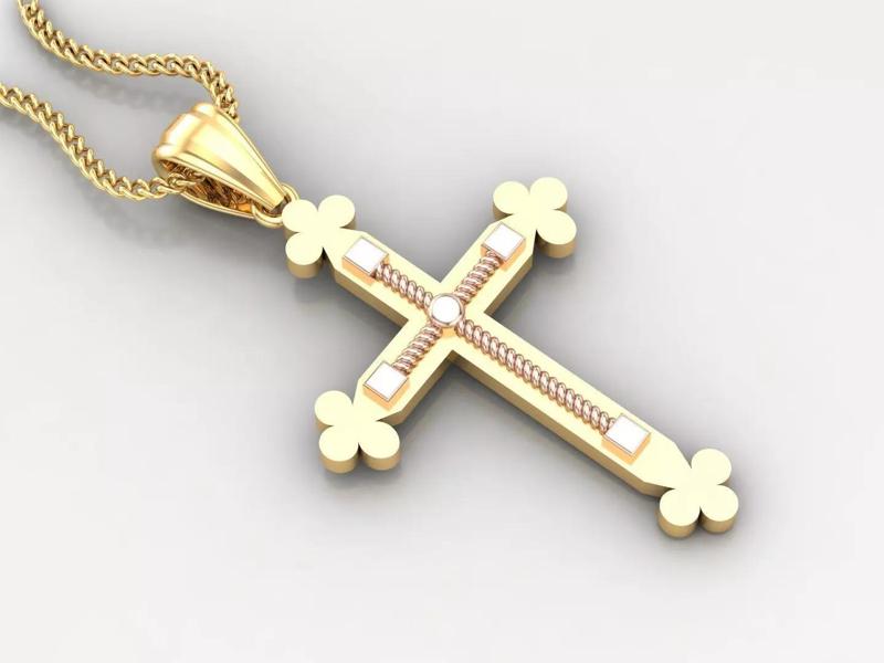 Jesus Christ Cross Pendant Print 4CP095