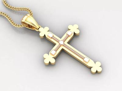 Jesus Christ Cross Pendant Print 4CP095