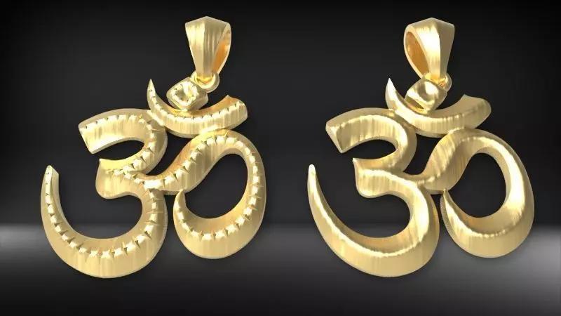OM Hindu Buddhist Yoga Symbol Pendant Charm Necklace Jewelry