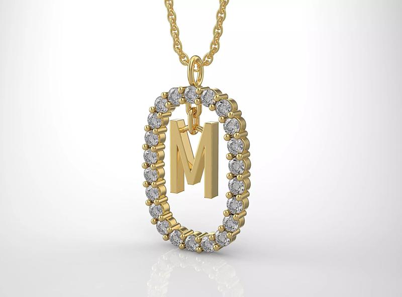 Pendant Letter M