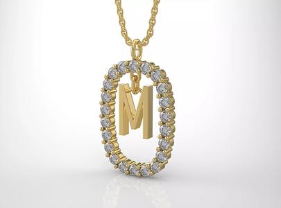 Pendant Letter M