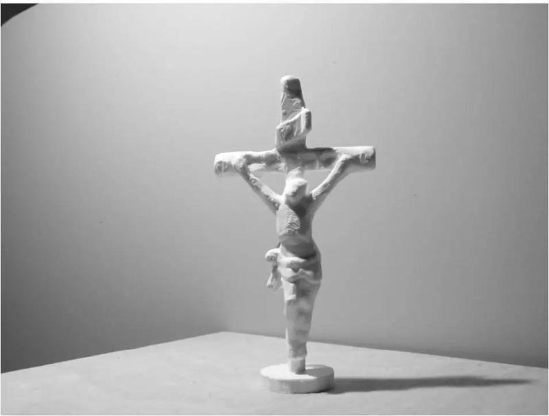 JESUS LOWPOLY sculpture of on cross