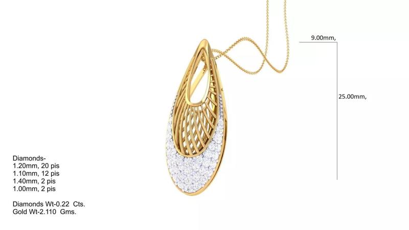 Italian pendant set pendant with top