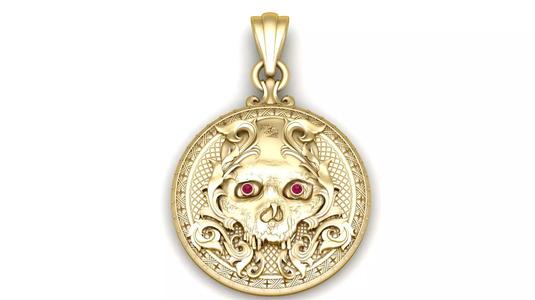 HARROR SKULL FACE PENDANT 3D PRINTABLE MODEL