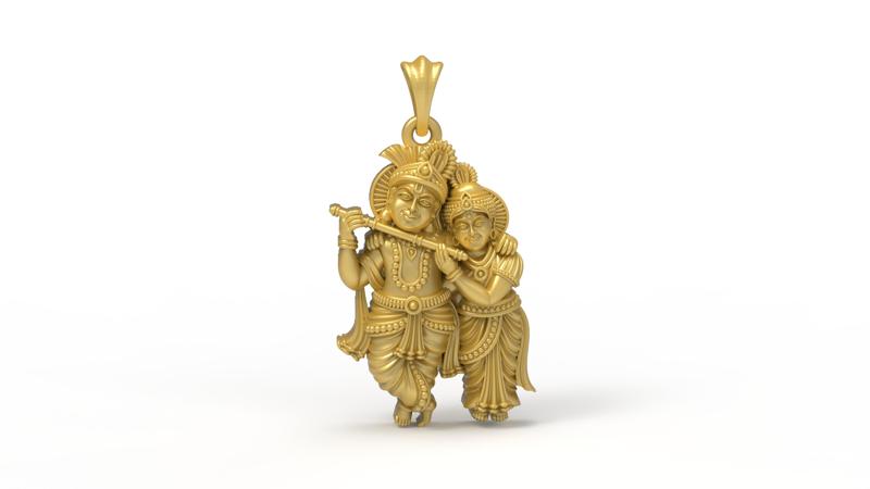 Radhakrishna pendant Artwork-91