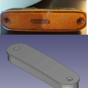 NA miata front reflector Blank