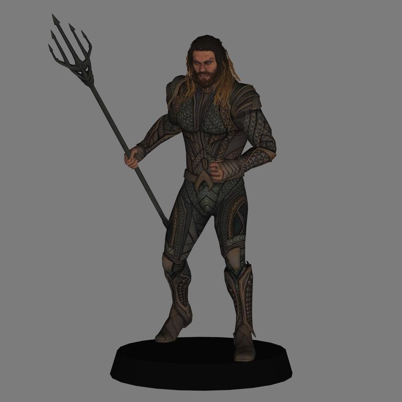 Aquaman - Justice League low poly 3d print