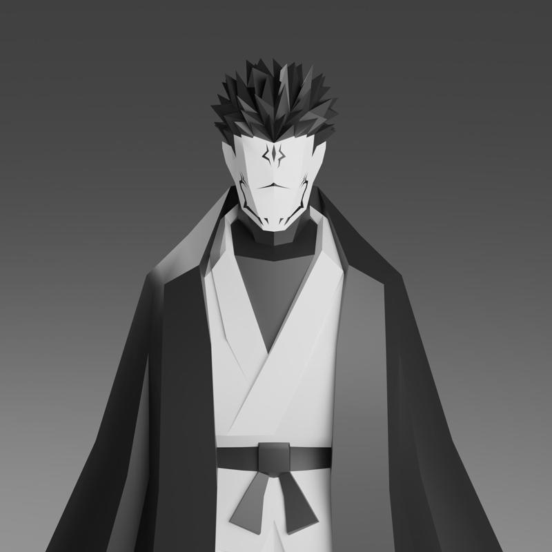 LowPoly Sukuna In a bathrobe